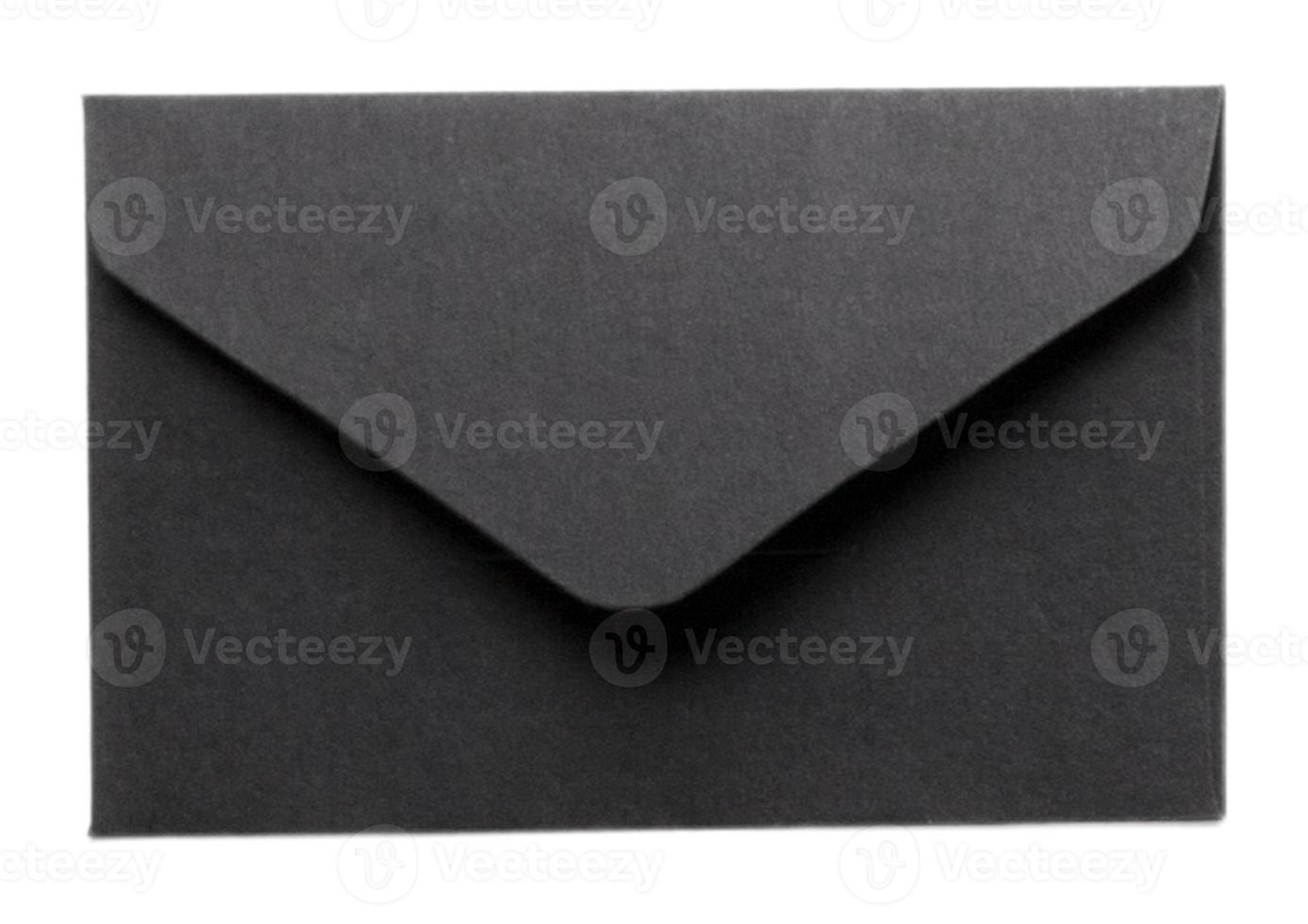 2734 Black envelope isolated on a transparent background photo