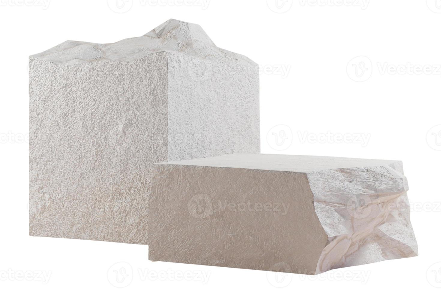 5699 White stones isolated on a transparent background photo