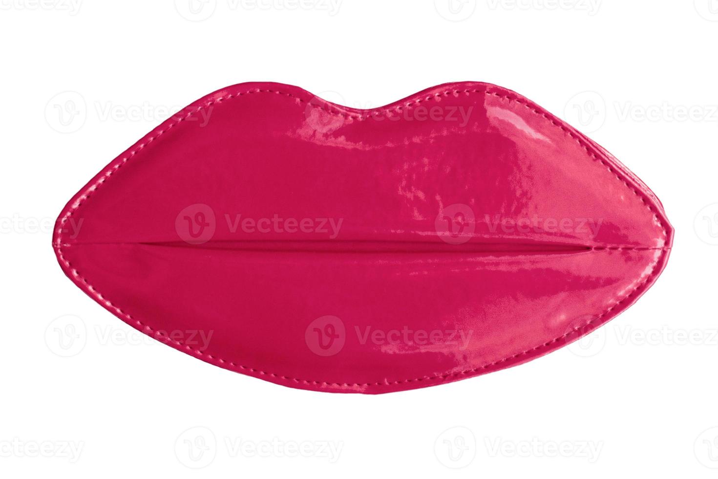 7323 Pink lips isolated on a transparent background photo