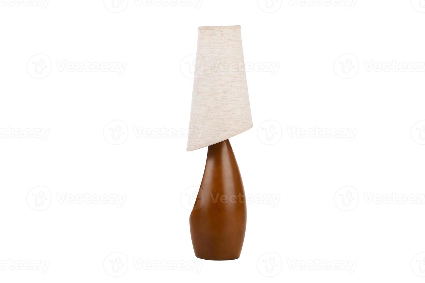 6415 marrón mesa lámpara aislado en un transparente antecedentes foto