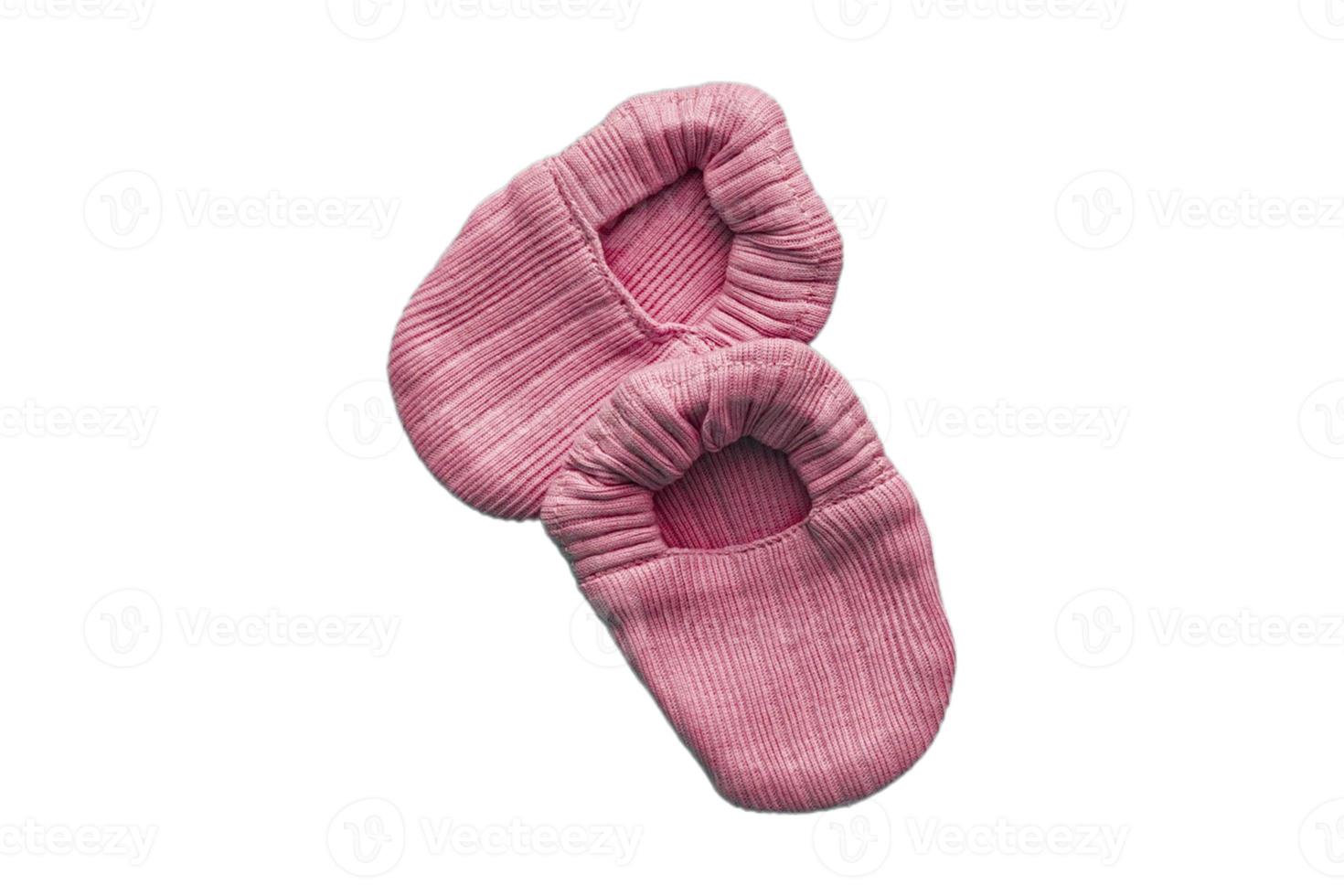4304 Pink baby shoes isolated on a transparent background photo