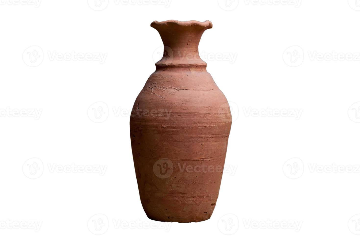 6392 Brown vase isolated on a transparent background photo