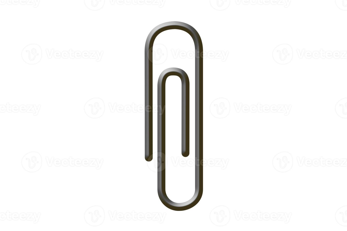 1078 Silver clip isolated on a transparent background photo