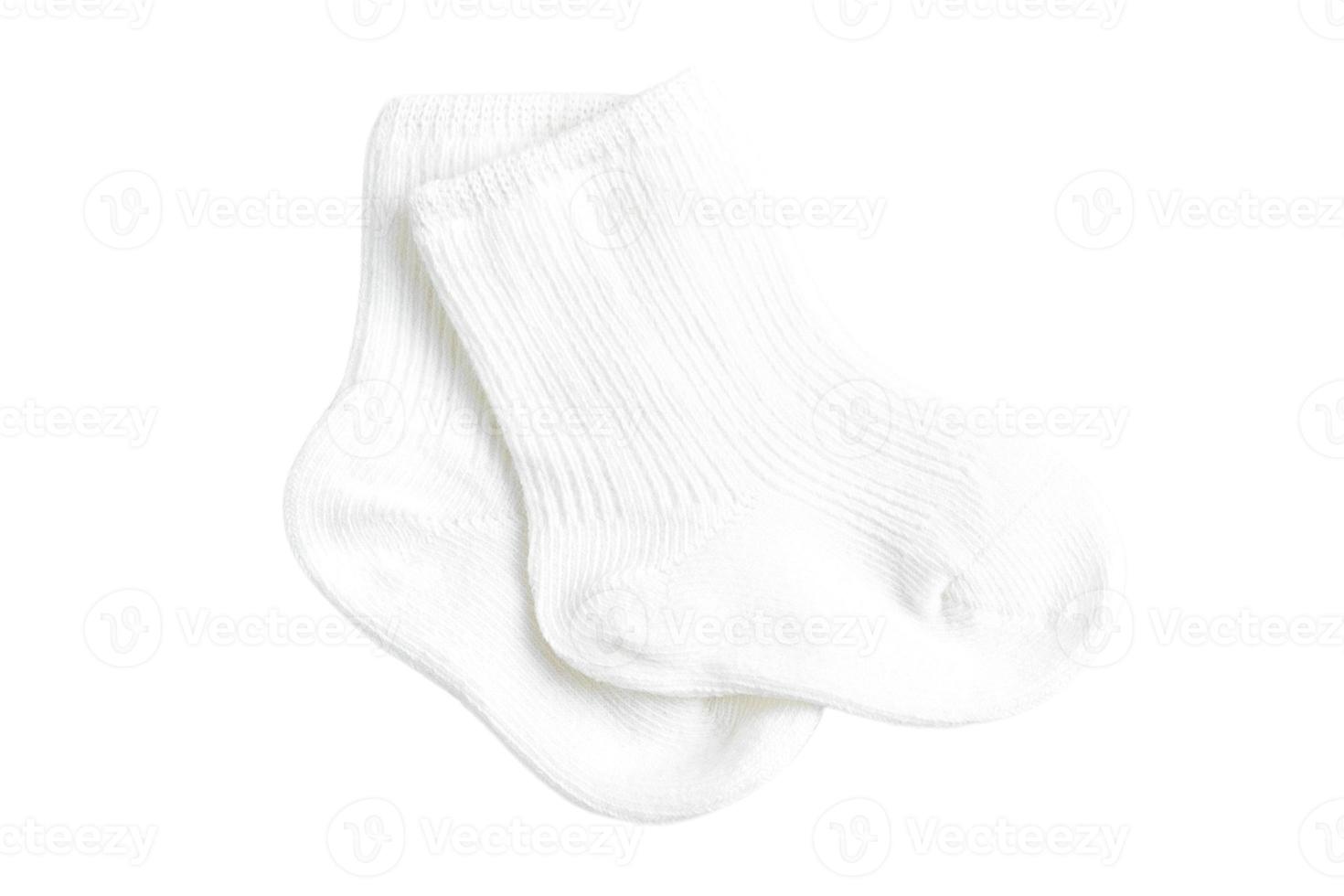 4288 White socks isolated on a transparent background photo