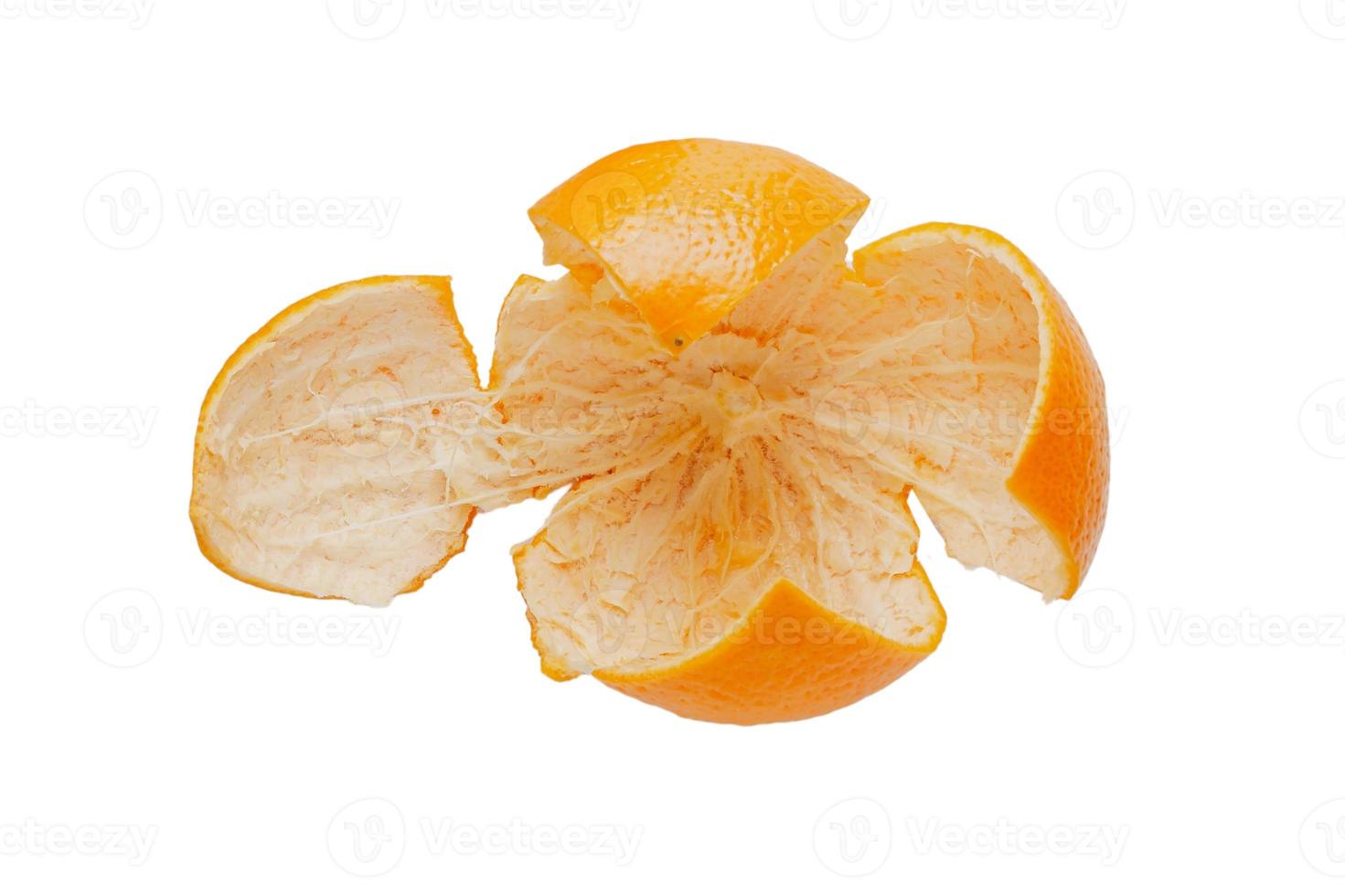 3546 Orange peel fruit isolated on a transparent background photo