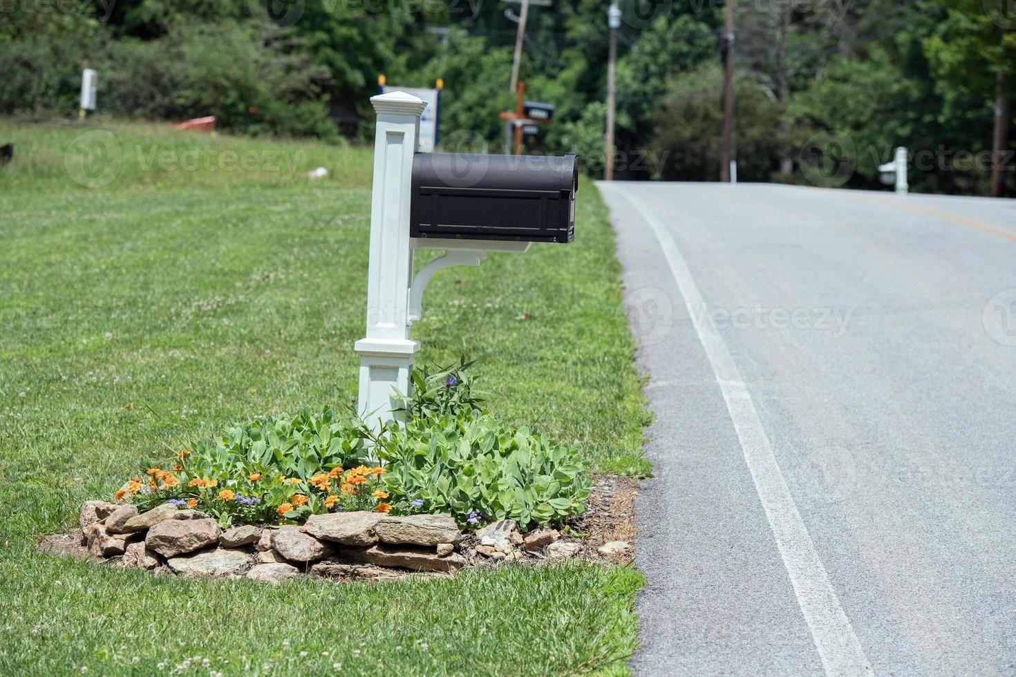 mail box on the road close up detail photo