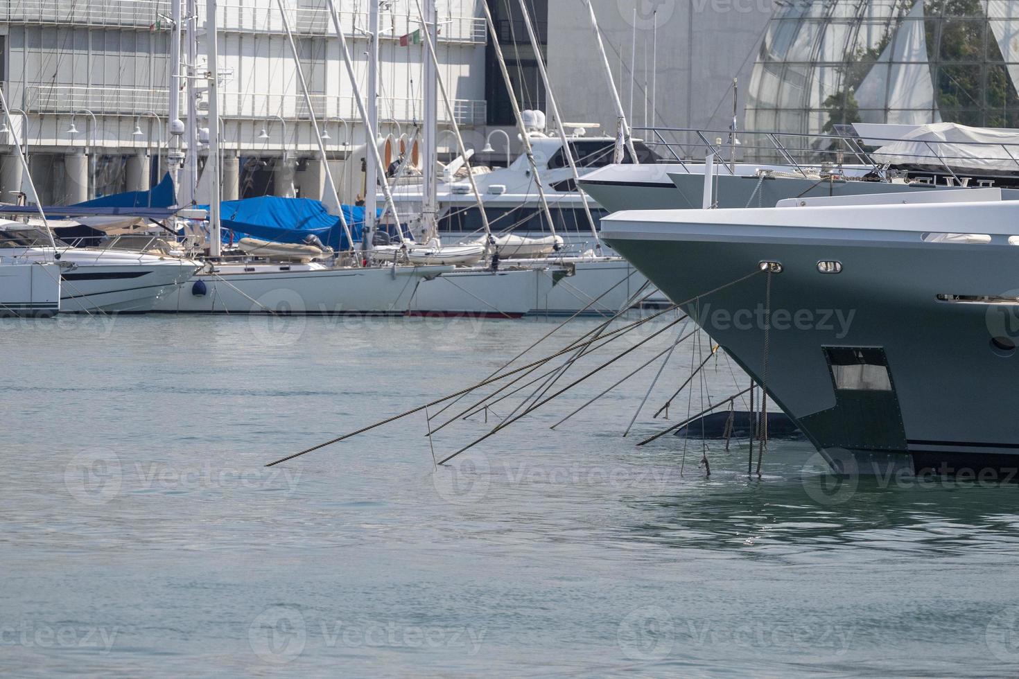sailboat in genoa harbor photo