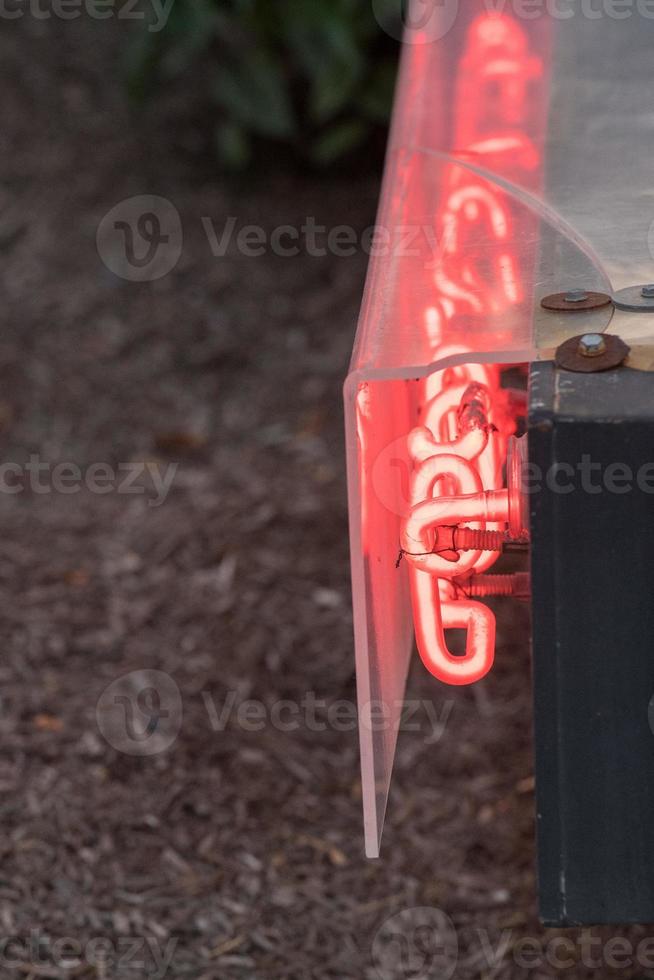 no vacancy neon sign close up detail photo