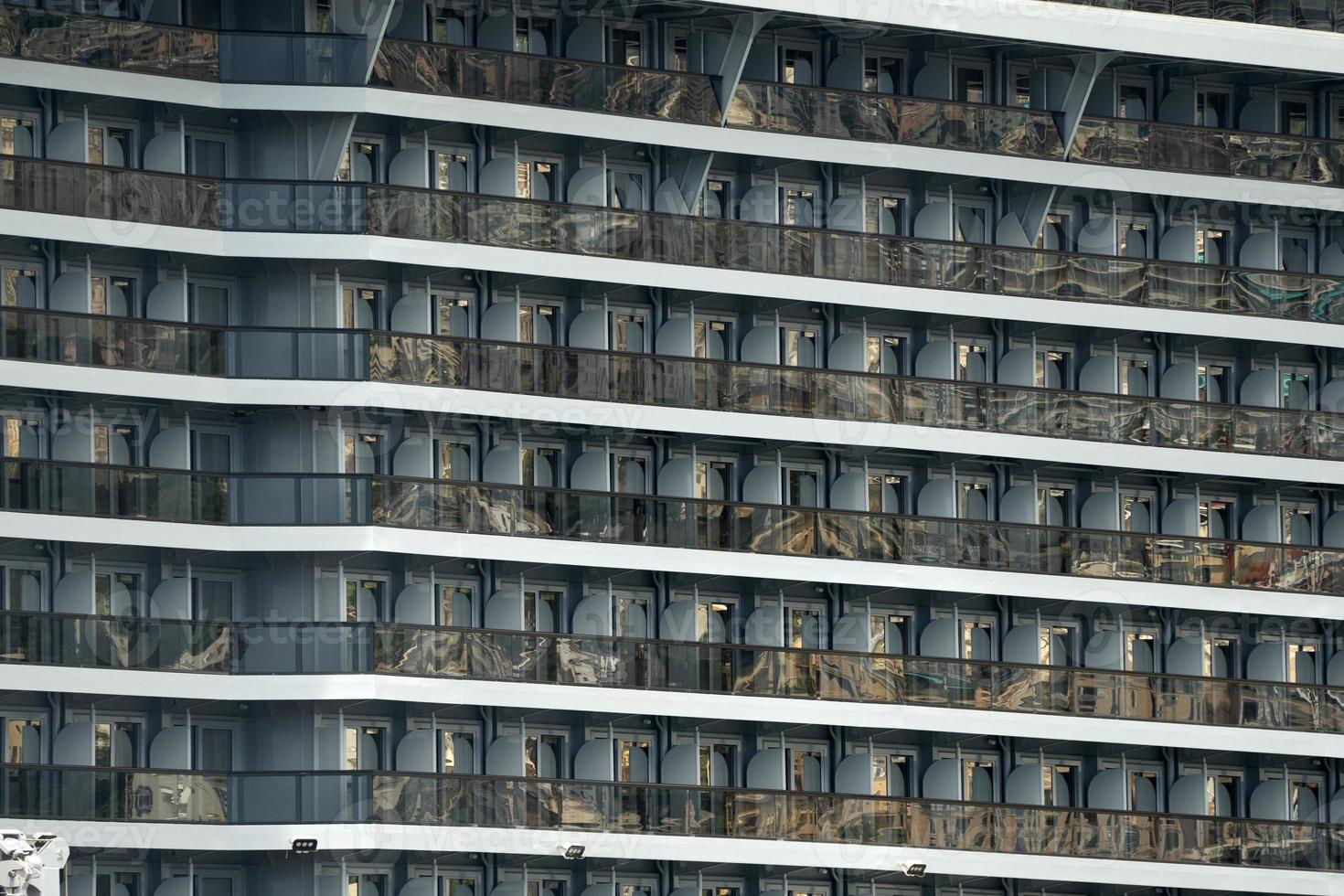 luxury cruise ship cabin windows balcony photo