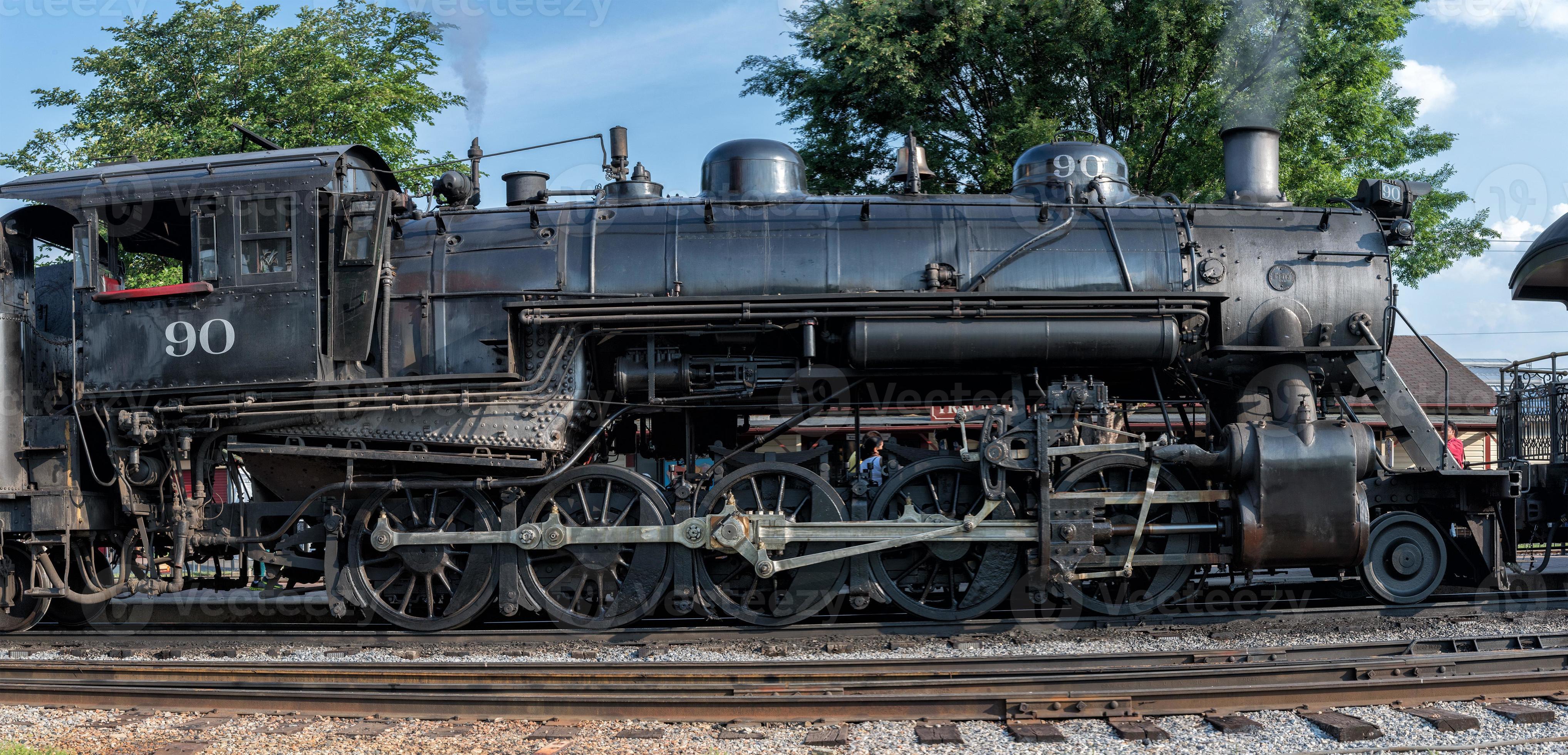 old steam engine iron train detail close up 20224276 Stock Photo at