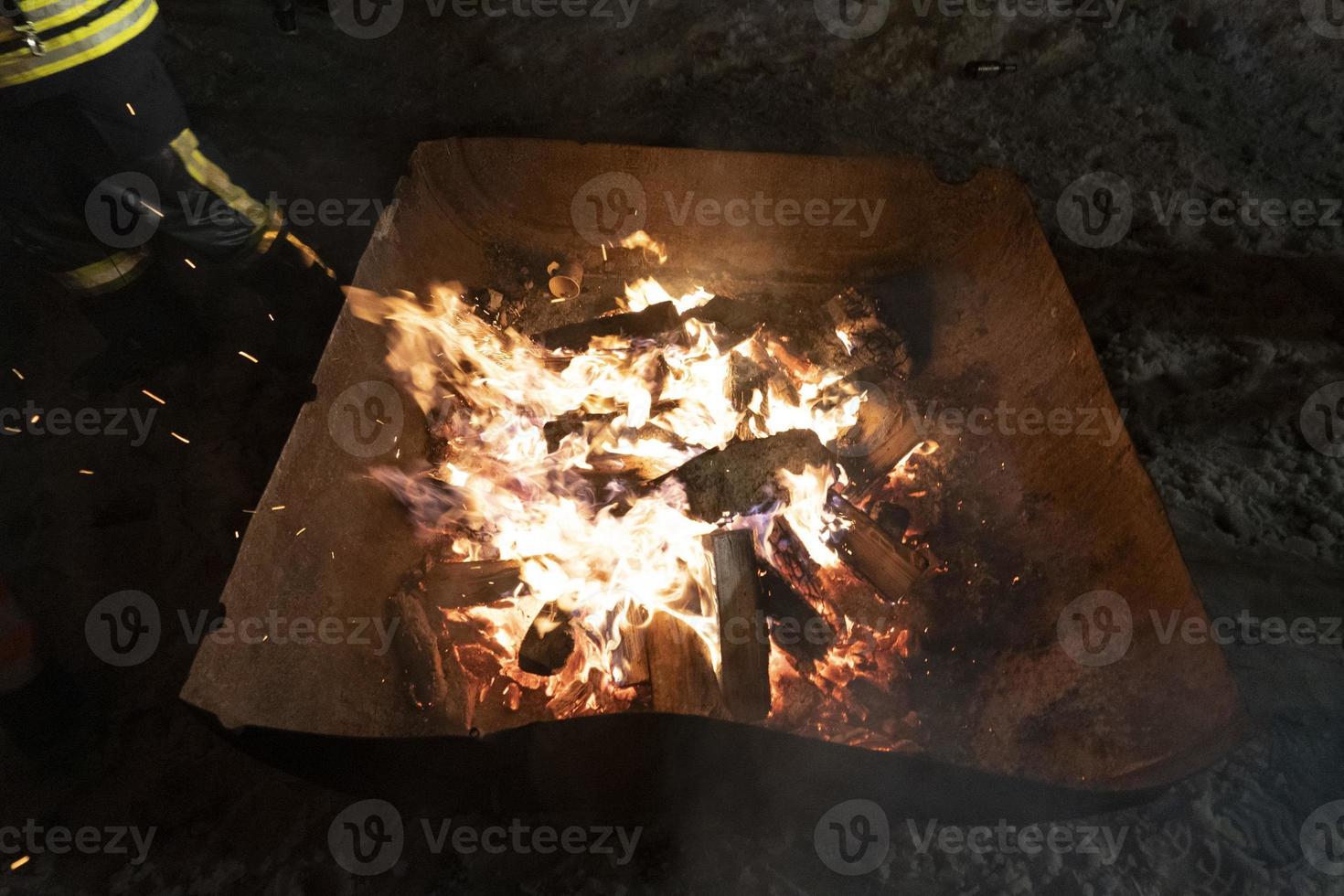 NEUSCHOENAU, GERMANY - JANUARY 5 2019 - Lousnacht night celebration with forest spirit Waldgeister in Bavaria village photo