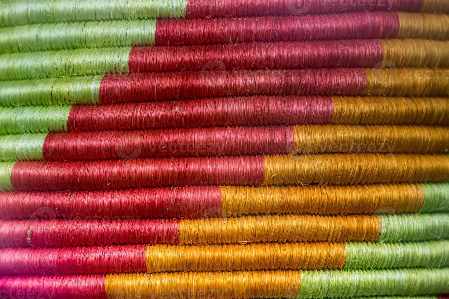 woven straw fabric background texture photo