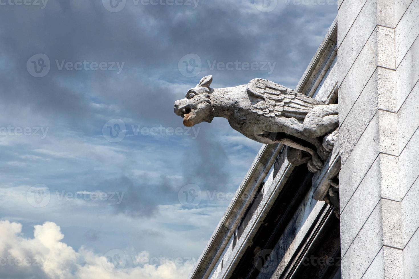 montmartre Paris dome cathedral detail photo