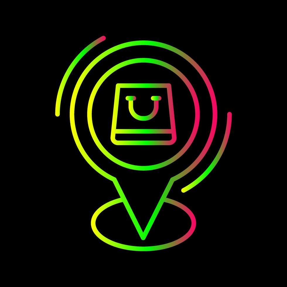 Shop Locaton Line Icon vector