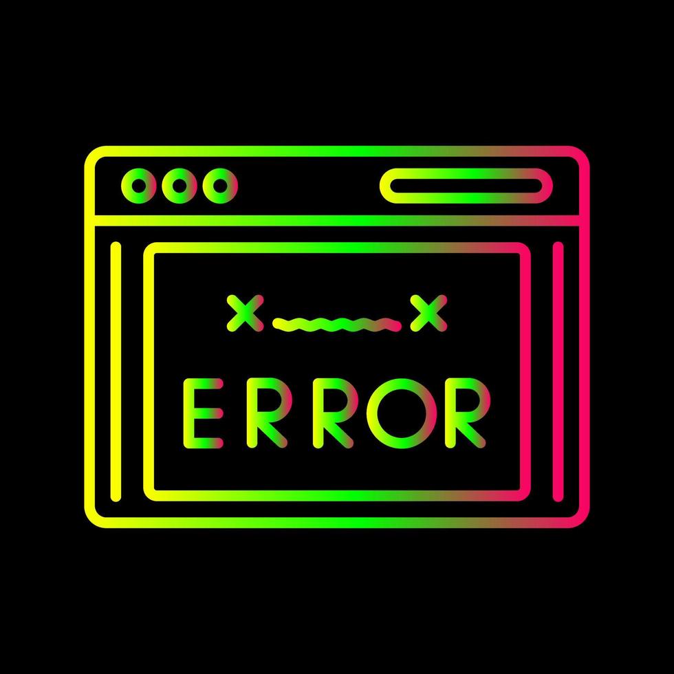 icono de vector de código de error