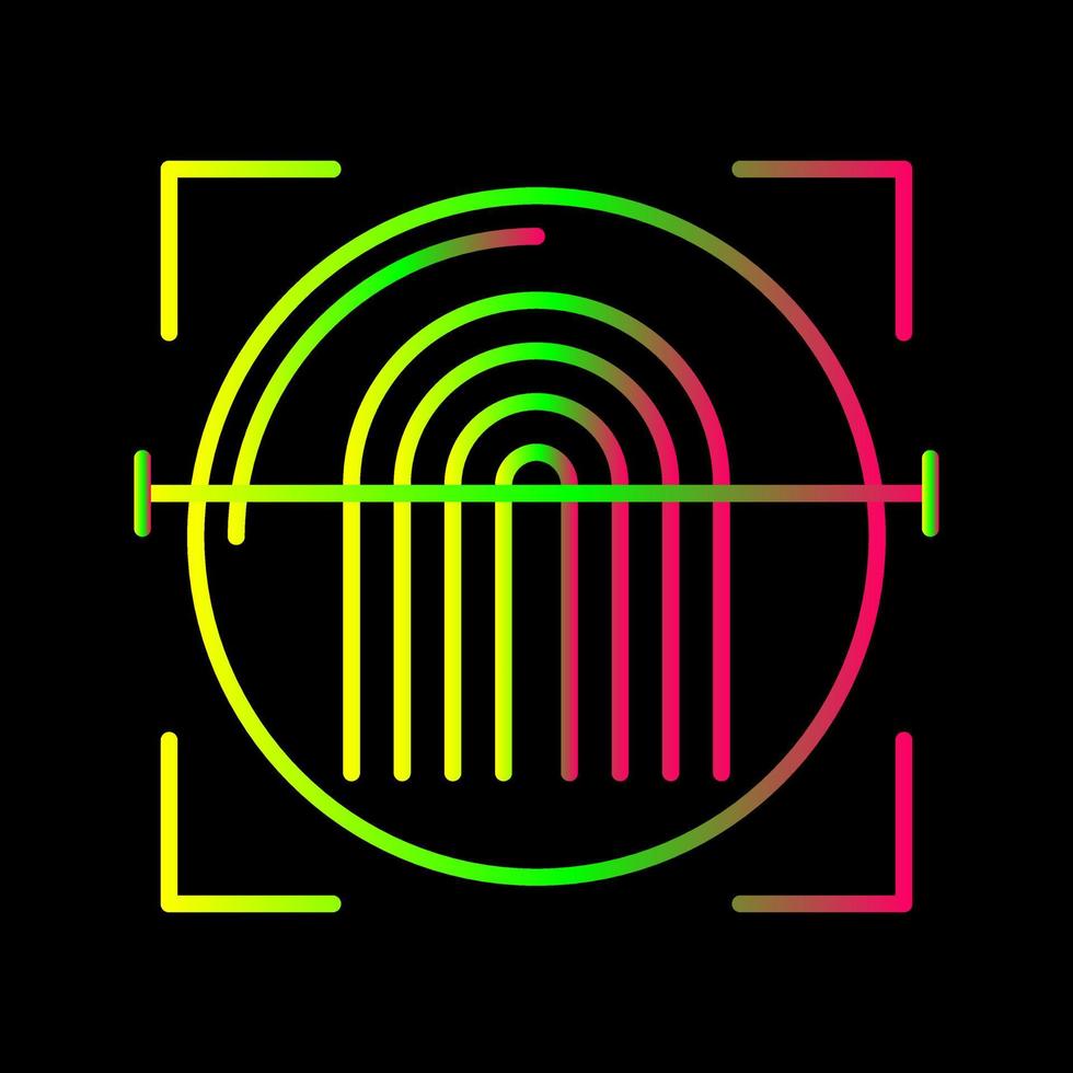 Fingerprint Scanner Vector Icon