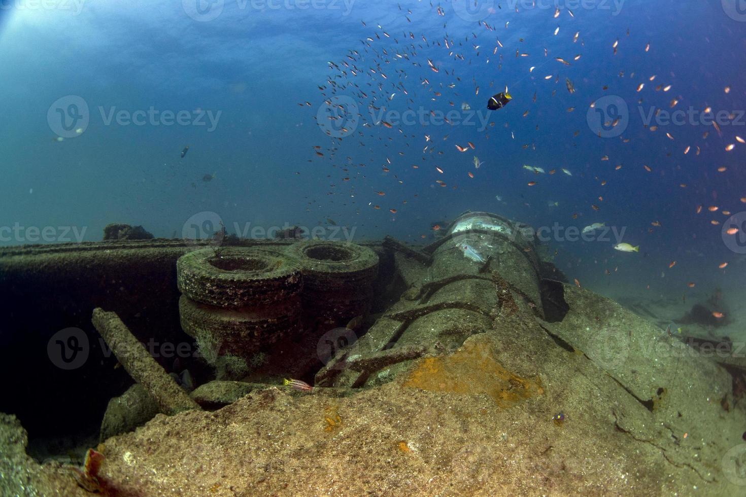 Ship Wreck in bali indonesia indian ocean photo