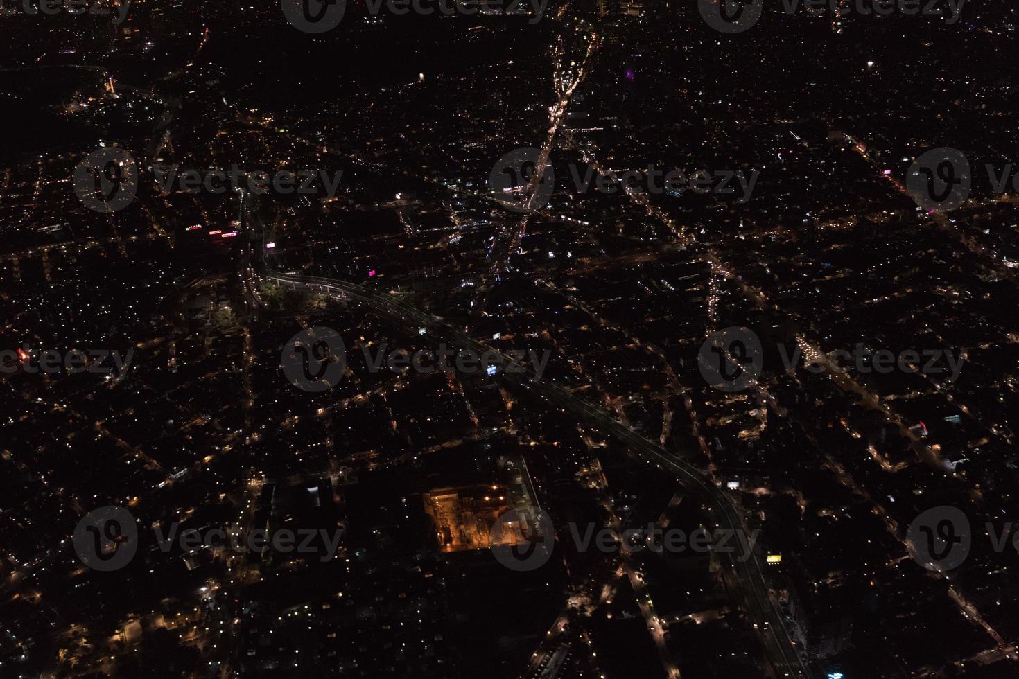 mexico city aerial night view photo