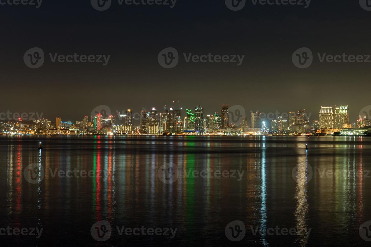 san diego night view cityscape photo