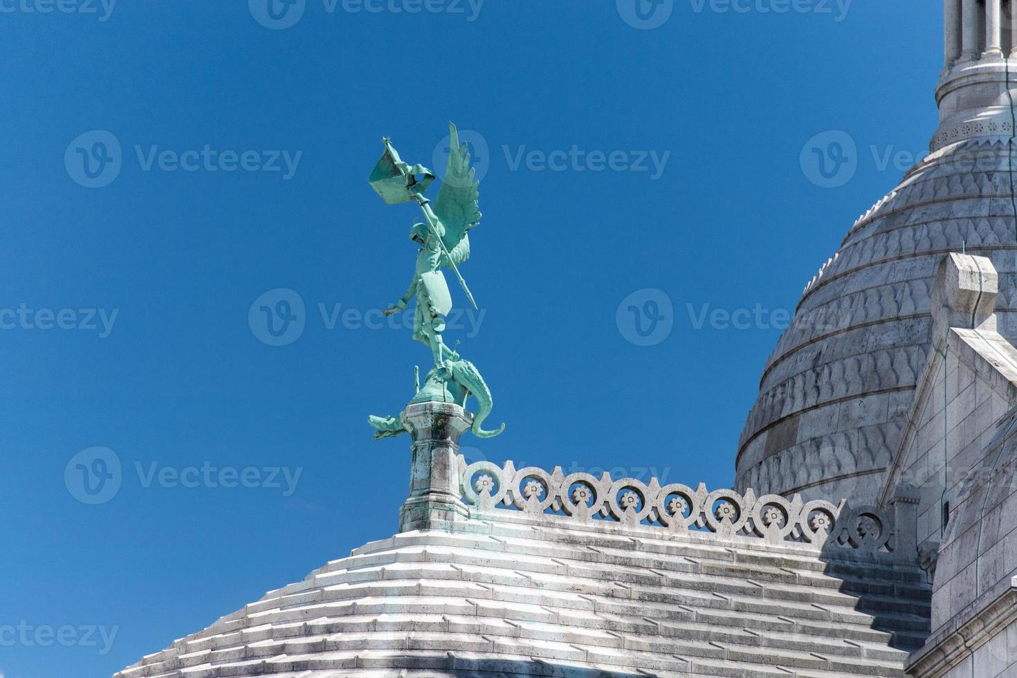 montmartre Paris dome cathedral detail photo
