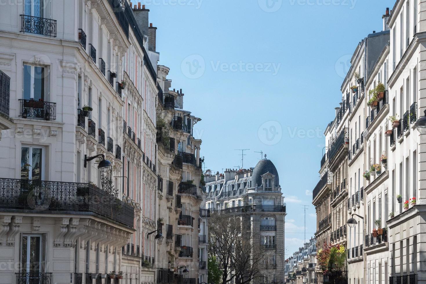 paris roofs and building cityview photo