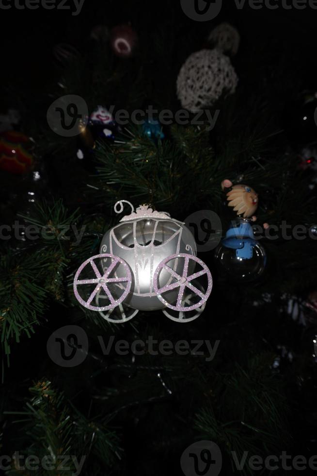 glass hand decorated Christmas Ball detail photo