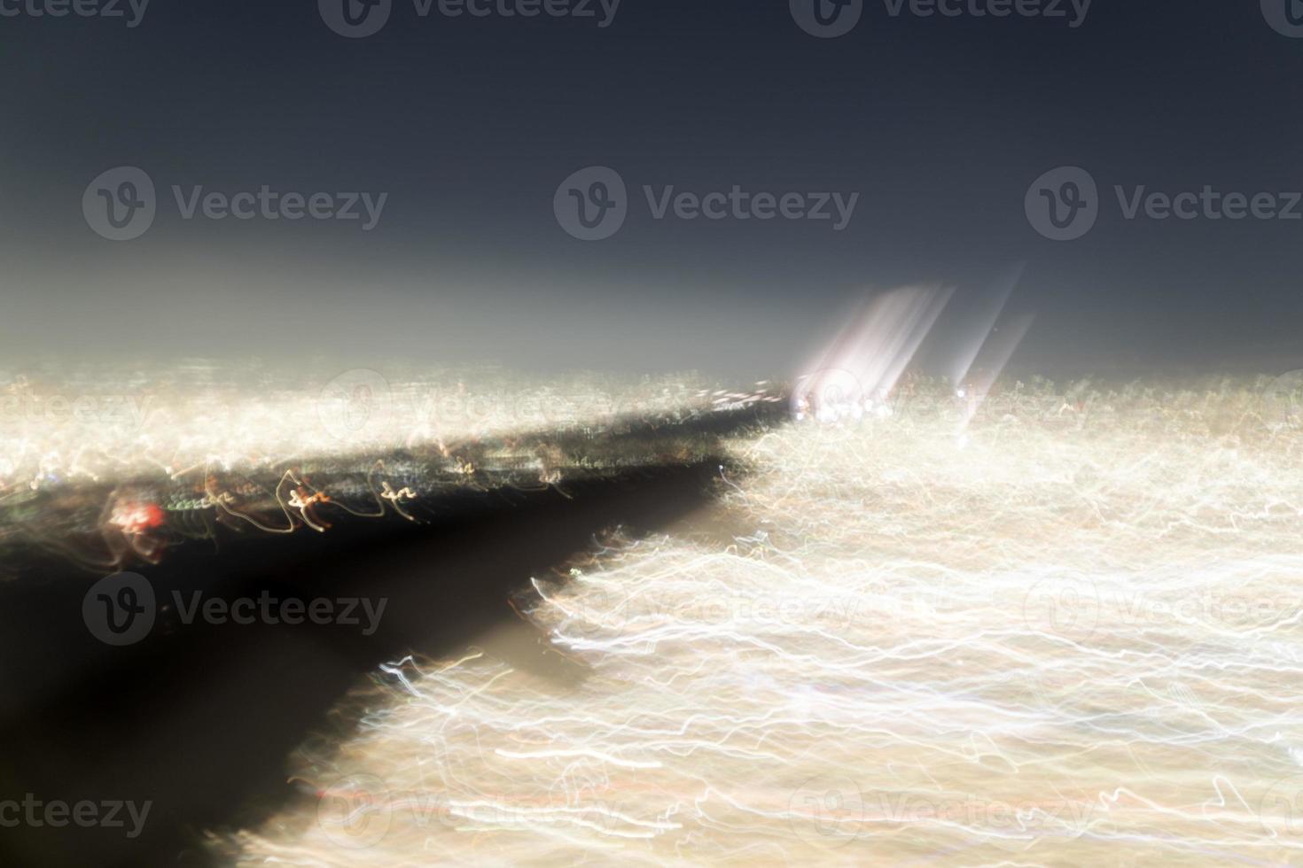 airport lights during landing photo