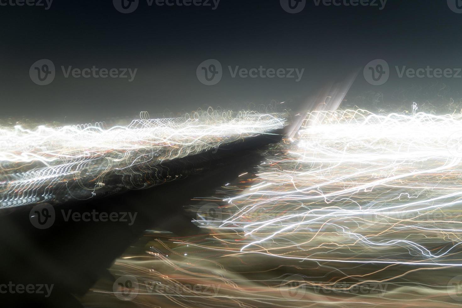 airport lights during landing photo