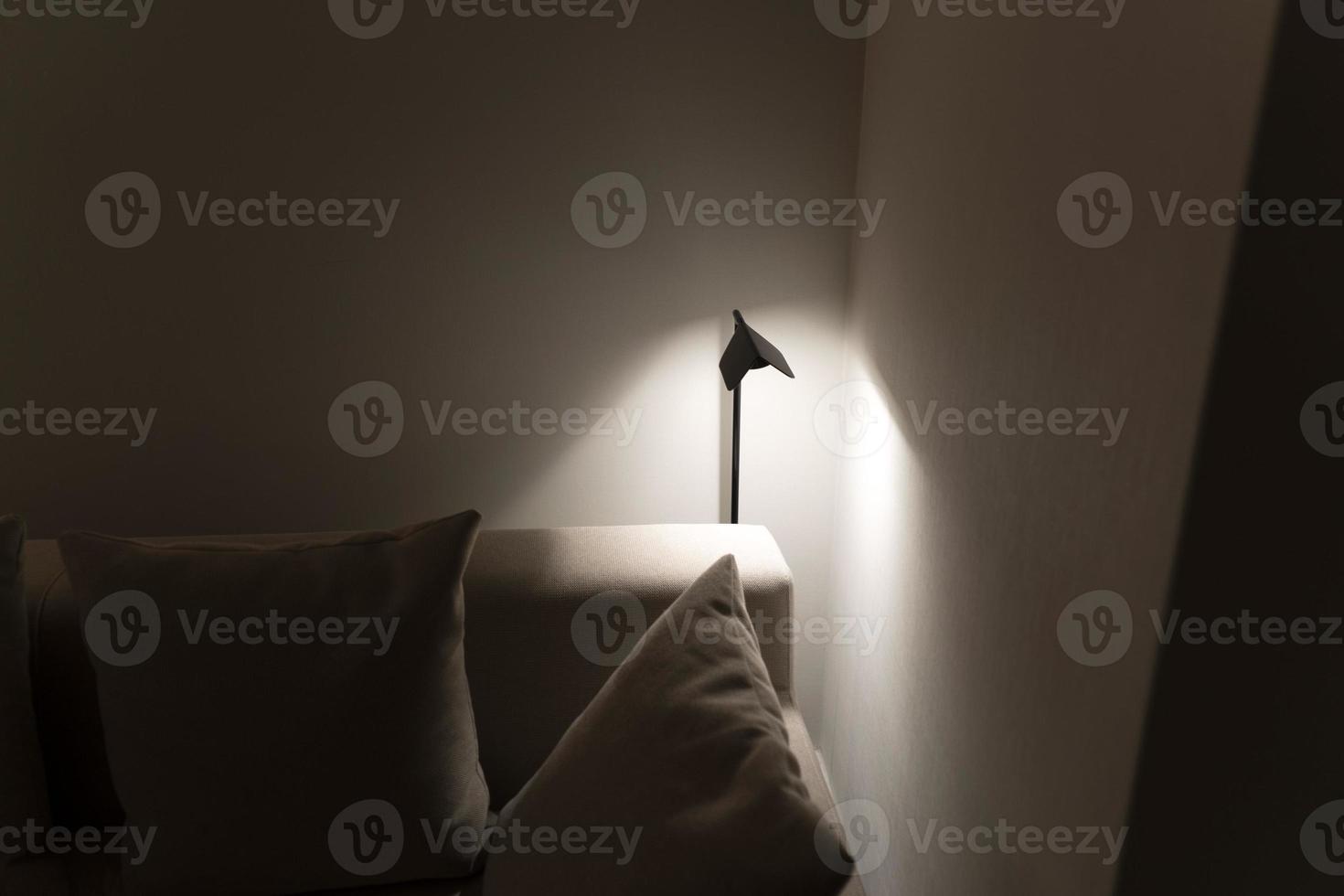 sofa couch corner with light photo