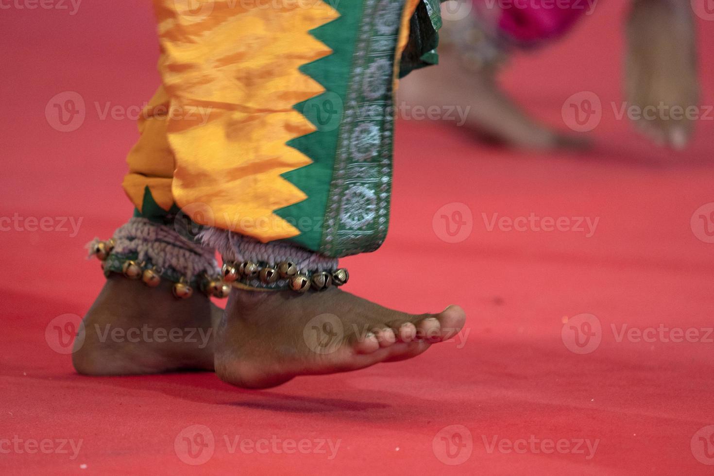 India traditional dance foot detail photo