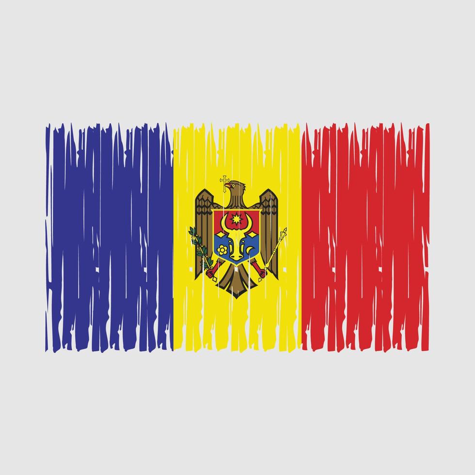 Moldova Flag Brush vector
