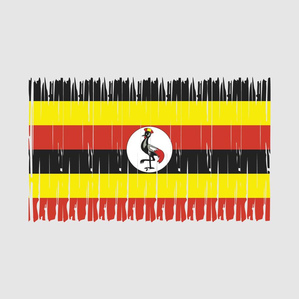 Uganda Flag Brush vector