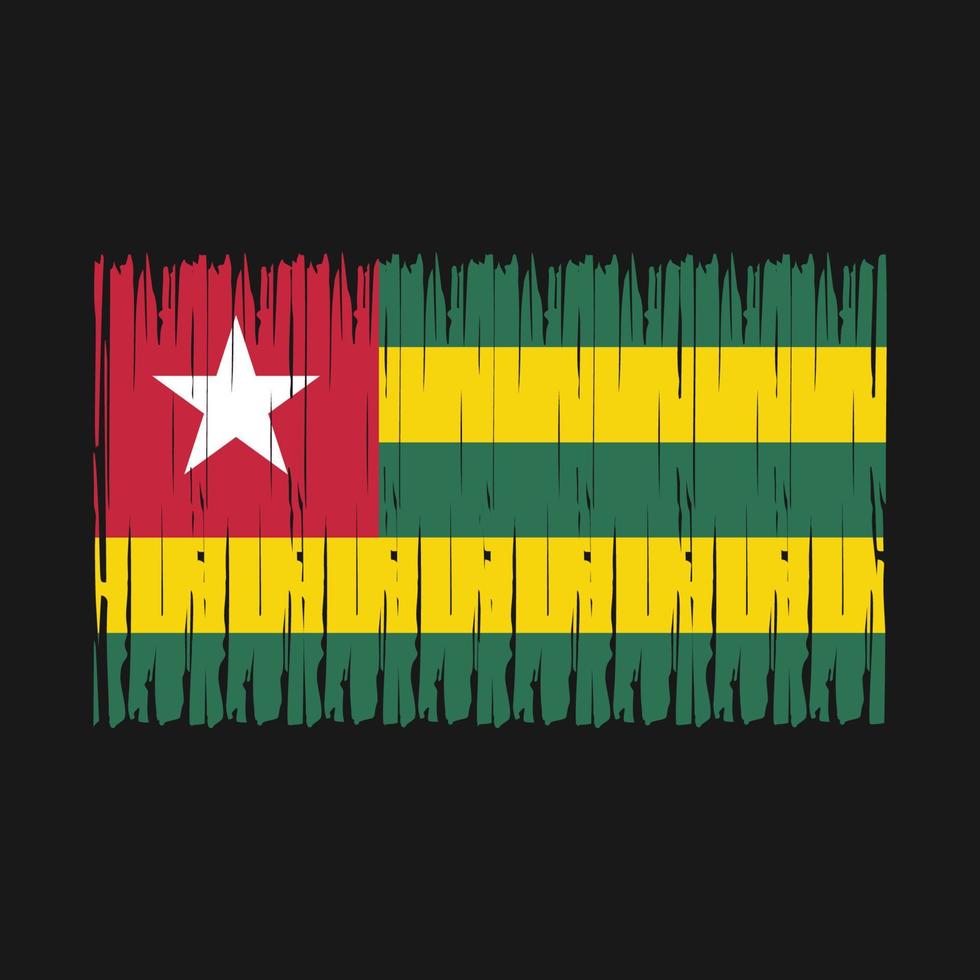 Togo Flag Brush vector