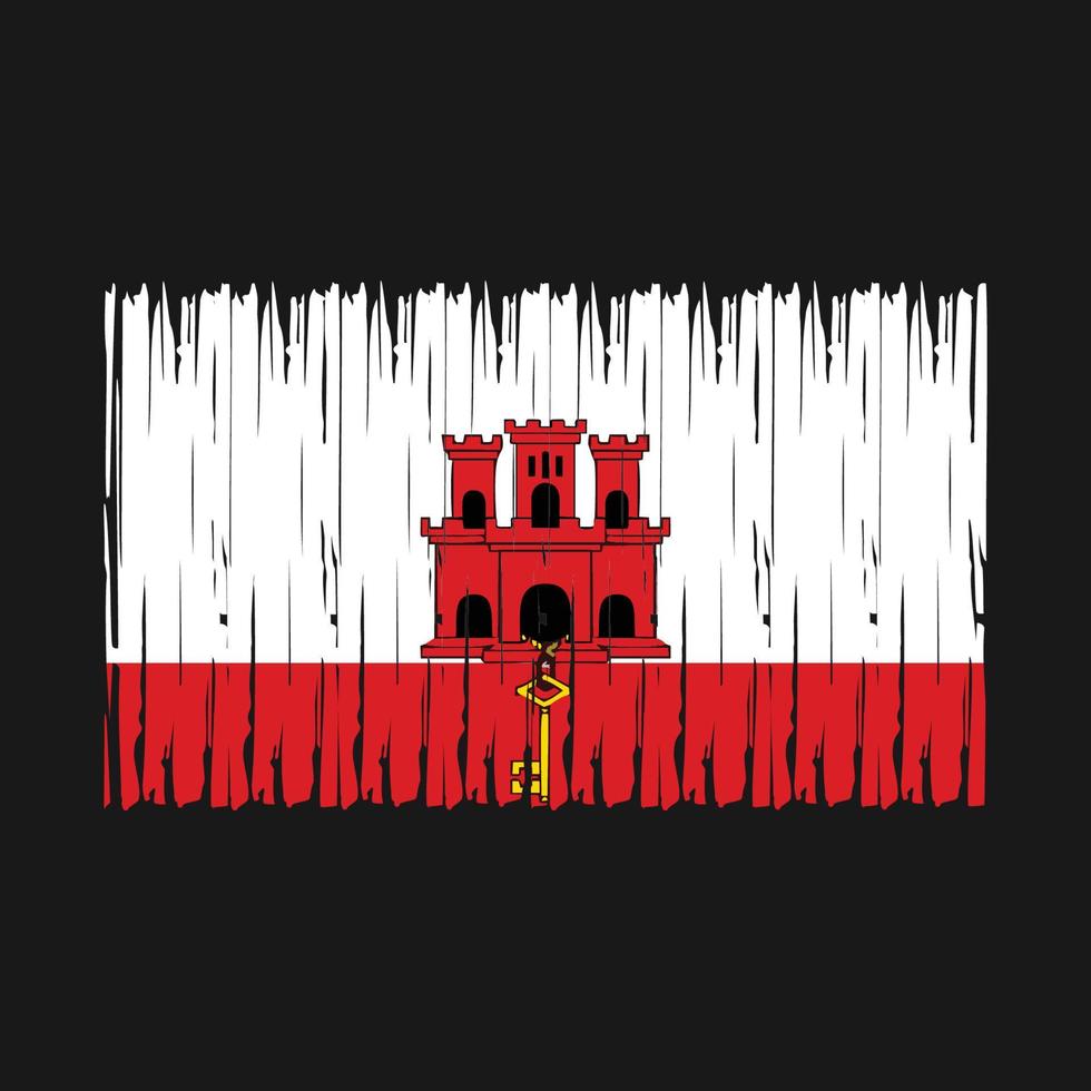 Gibraltar Flag Brush vector