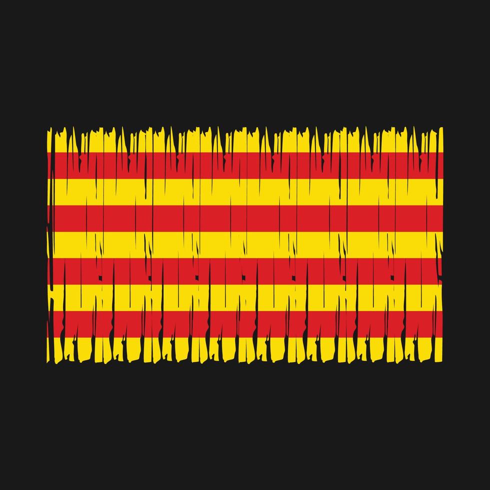 Catalonia Flag Brush vector