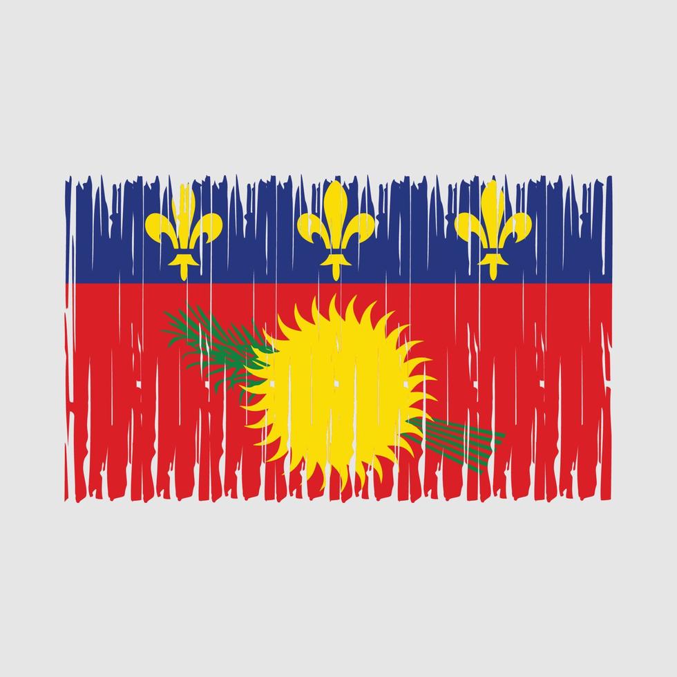 Guadeloupe Flag Brush vector