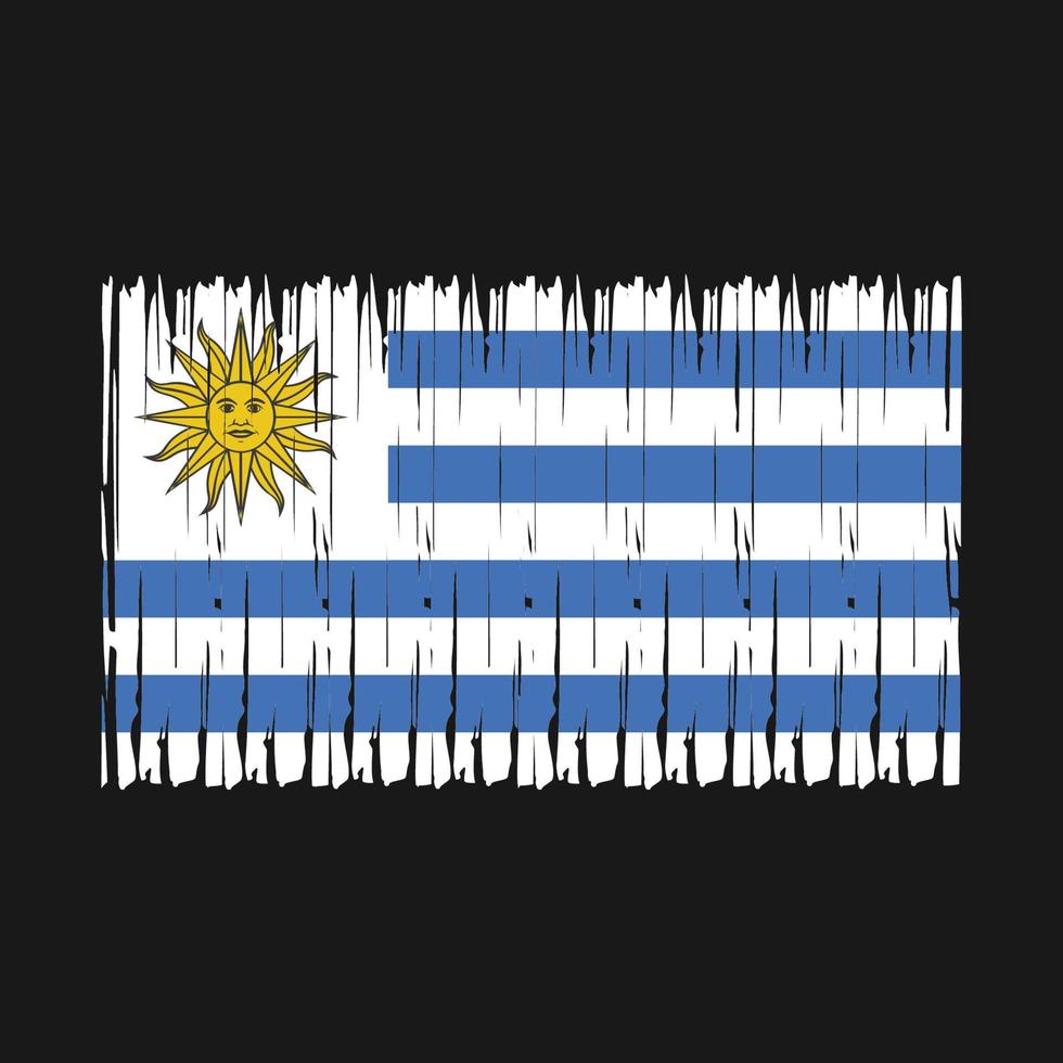 cepillo de bandera de uruguay vector