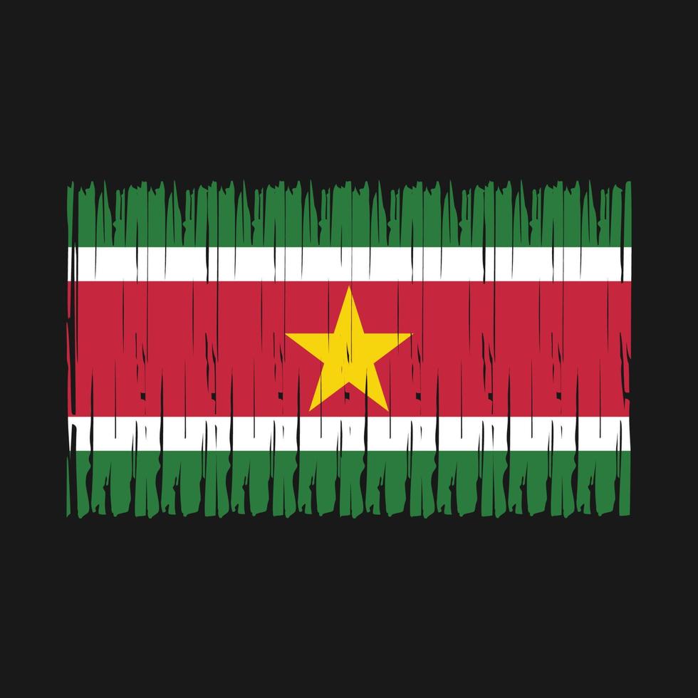 Suriname Flag Brush vector