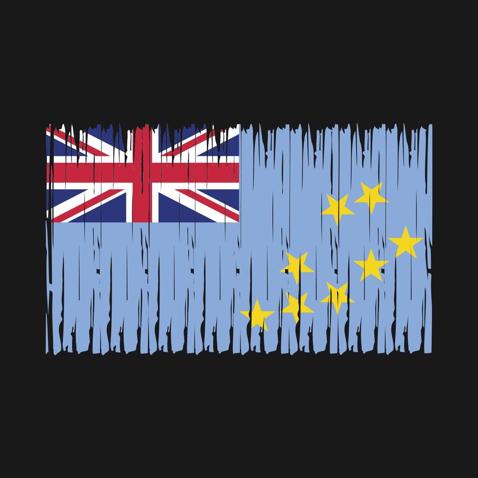 Tuvalu Flag Brush vector