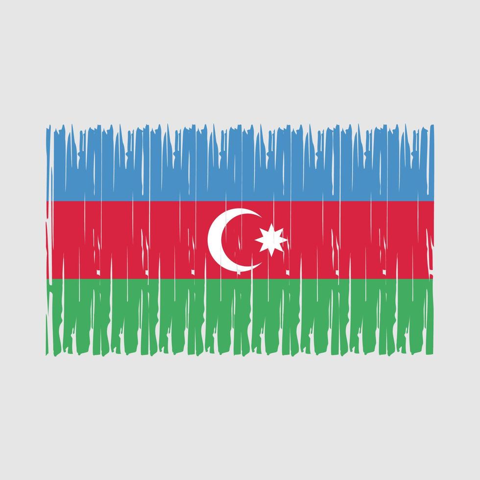 Azerbaijan Flag Brush vector