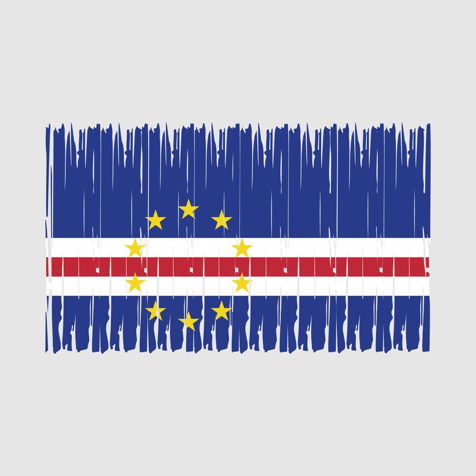 Cape Verde Flag Brush vector