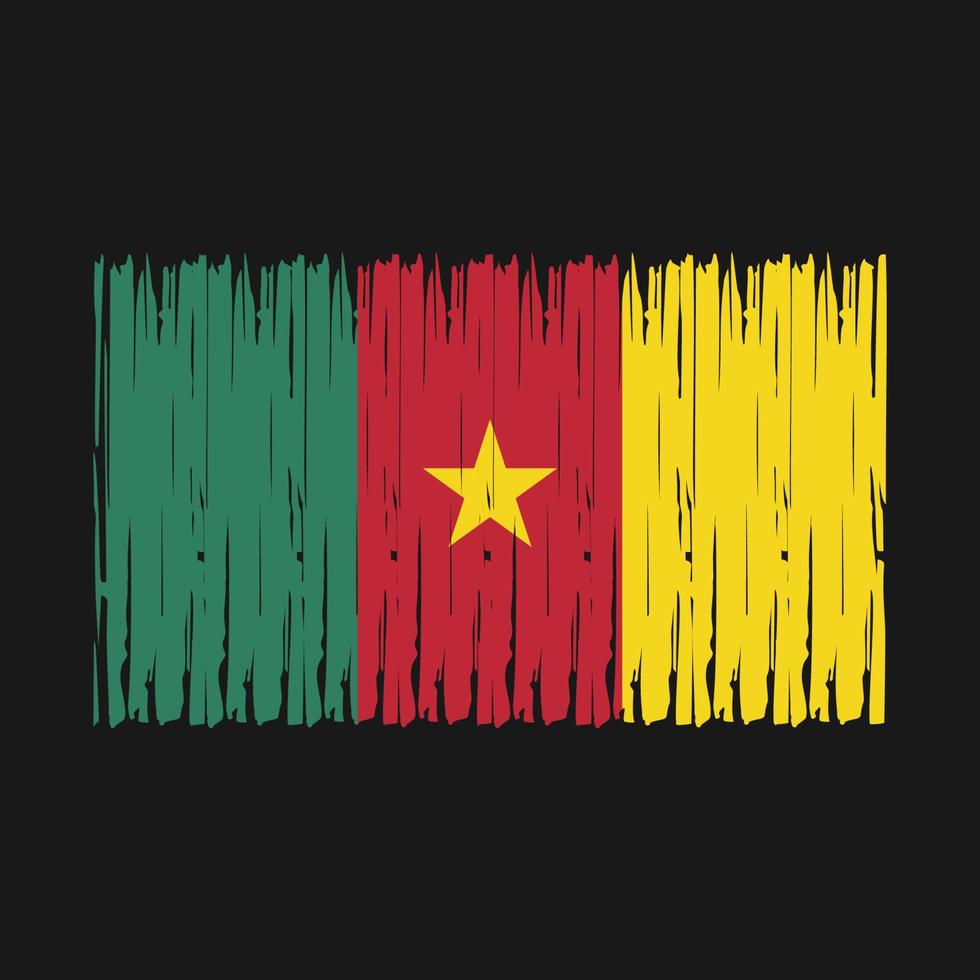 Cameroon Flag Brush vector