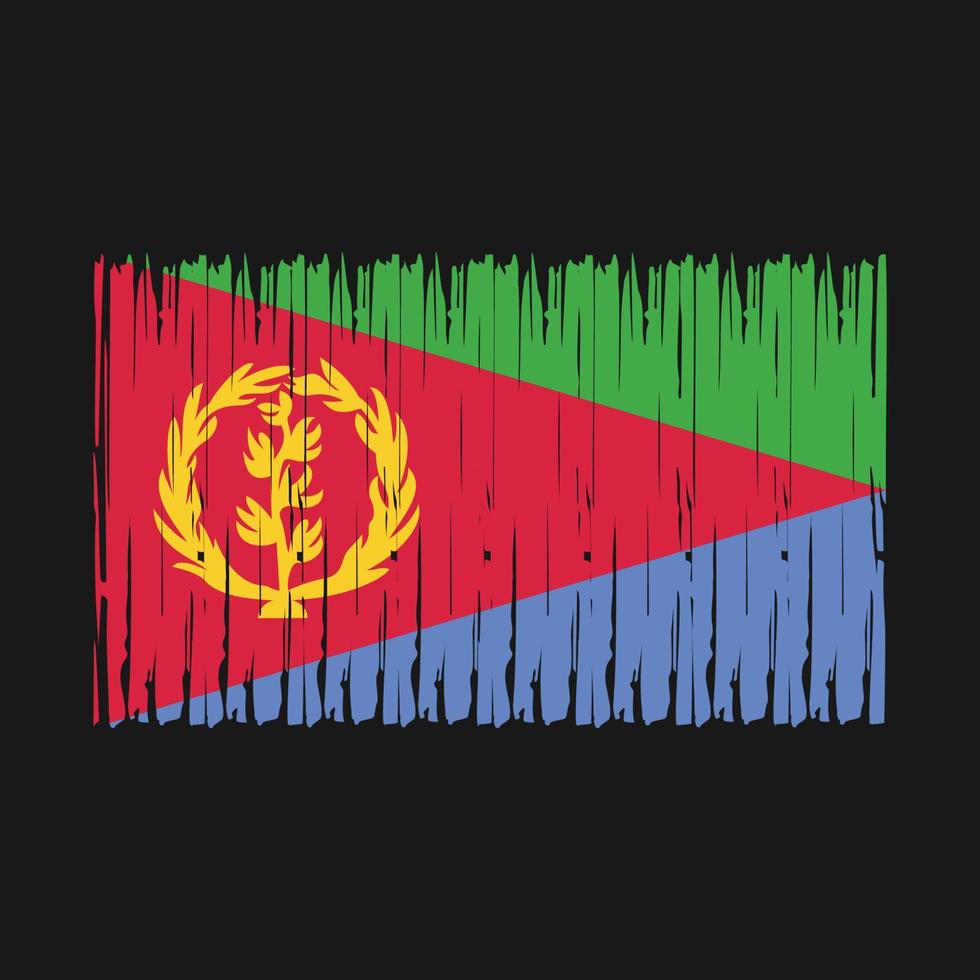 Eritrea Flag Brush vector