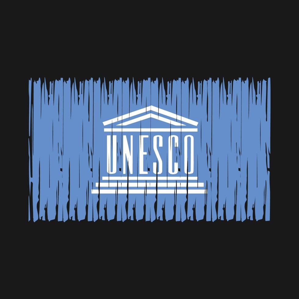 Unesco Flag Brush vector