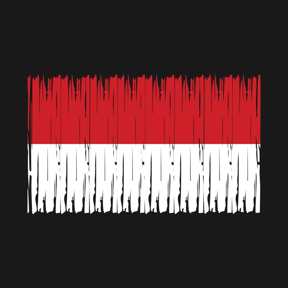 Monaco Flag Brush vector