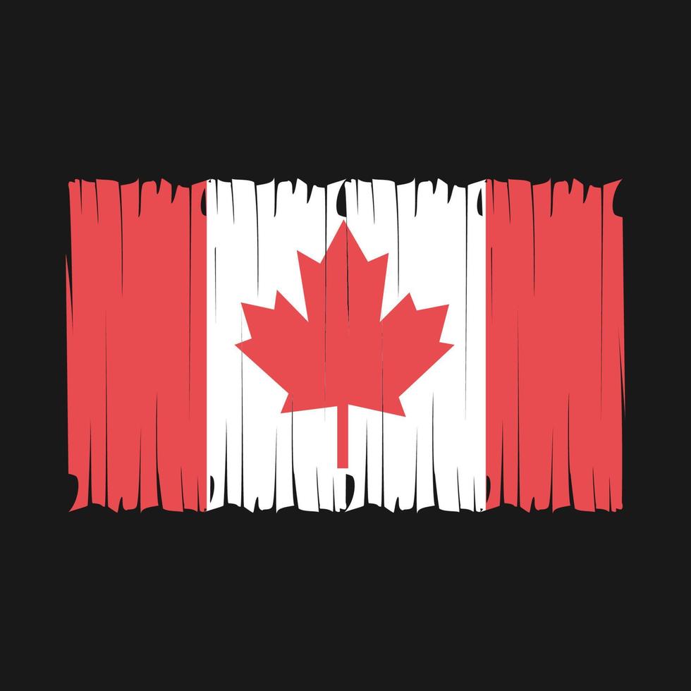 Canada Flag Brush Vector Illustration