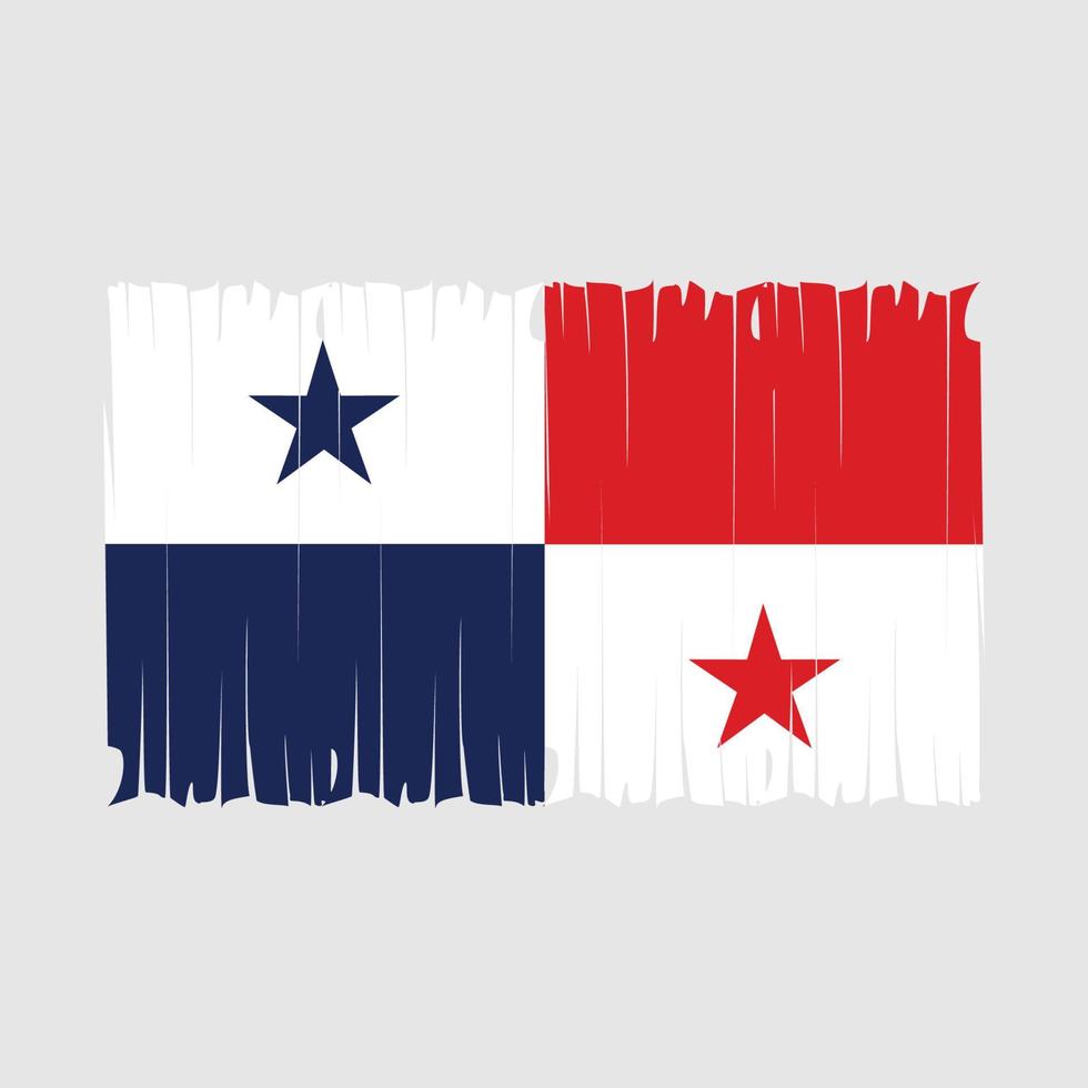 Ilustración de vector de cepillo de bandera de Panamá
