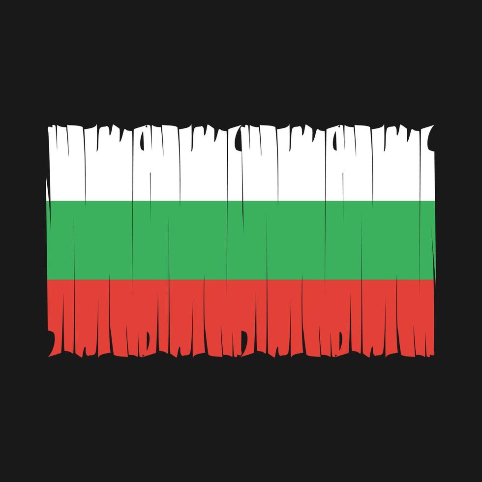 Bulgaria Flag Brush Vector Illustration