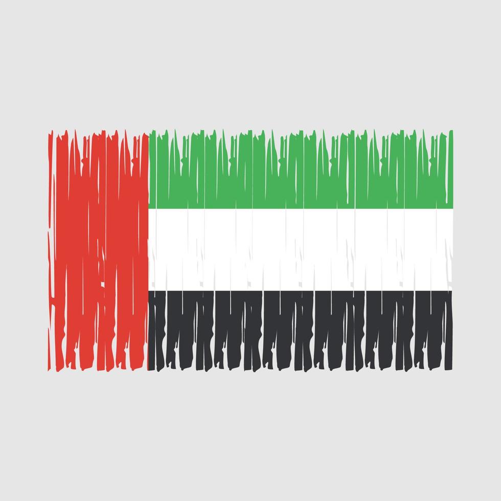 cepillo de la bandera de los emiratos árabes unidos vector