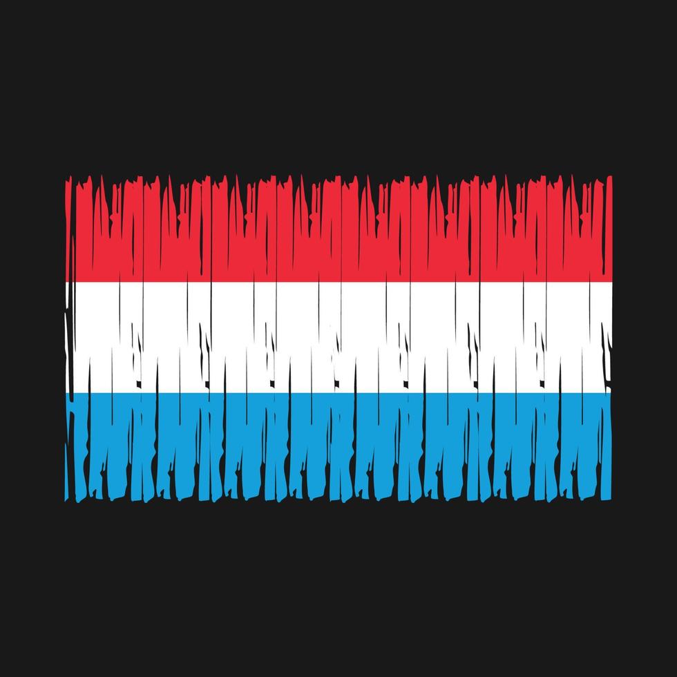 Luxembourg Flag Brush vector